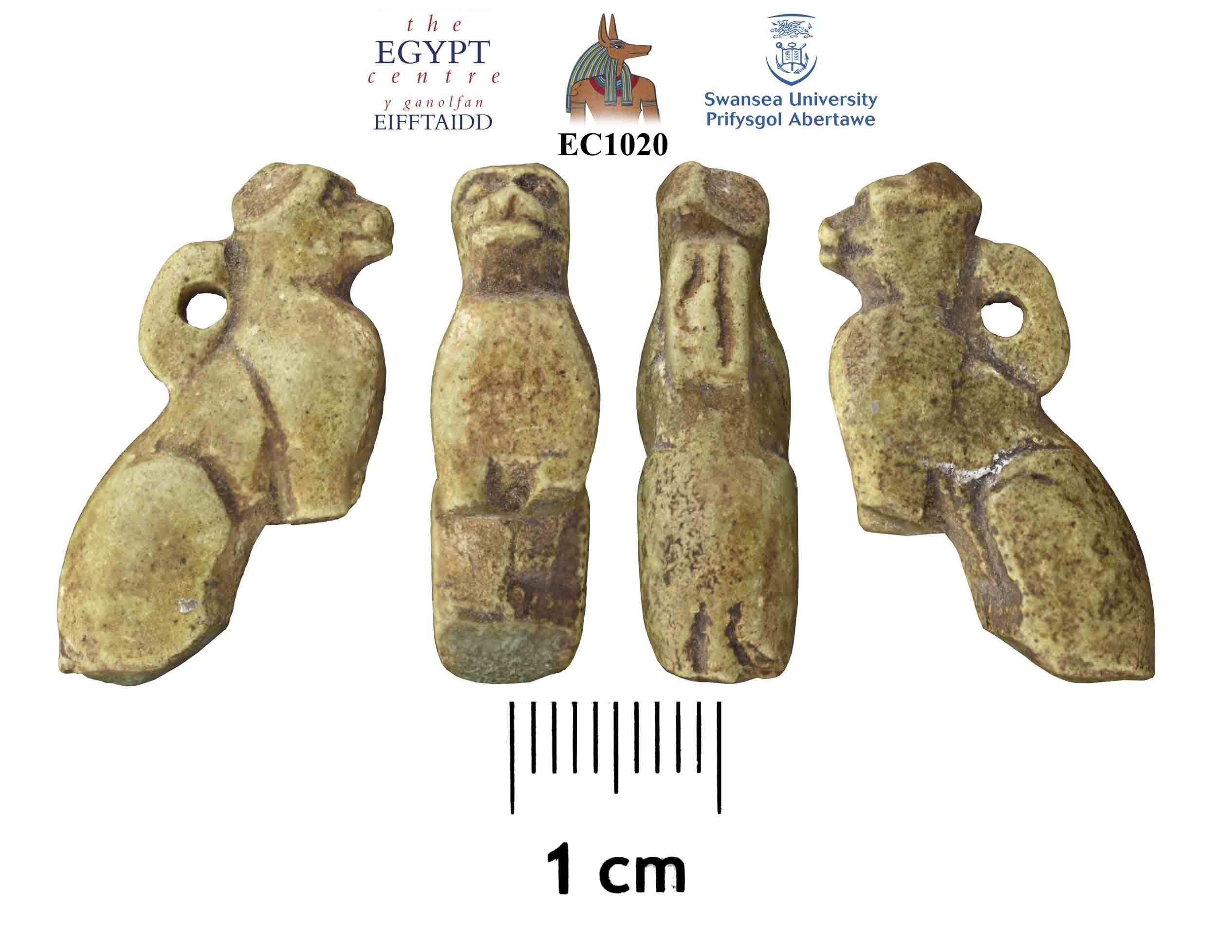 Image for: Faience cat amulet